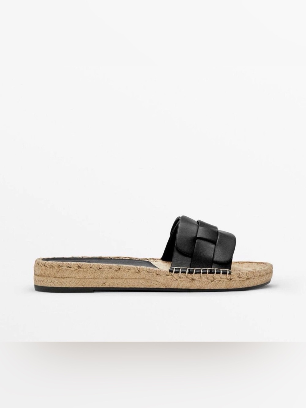 Massimo dutti woven leather flat
sandals espadrilles